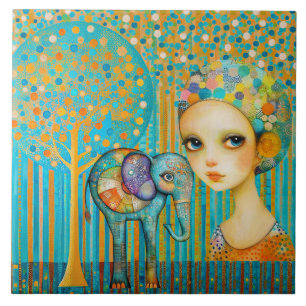 Elephant Charm Fliese