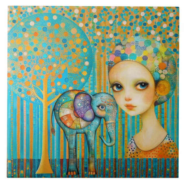 Elephant Charm Fliese (Vorderseite)