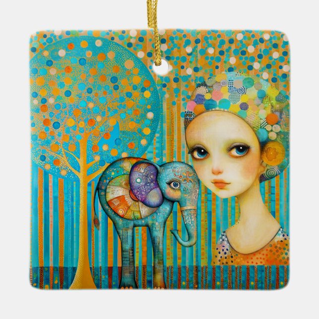 Elephant Charm Keramikornament (Vorderseite)