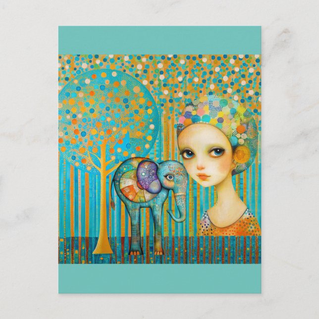 Elephant Charm Postkarte (Vorderseite)