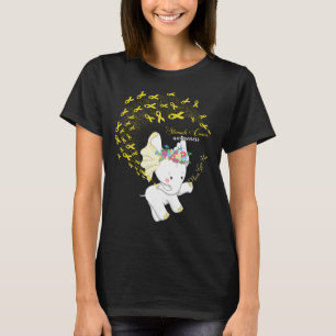 Elephant Childhood Cancft Gift for Son Daughter T-Shirt