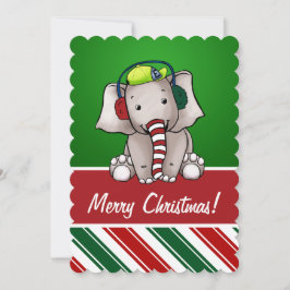 Elephant Christmas Card Einladung