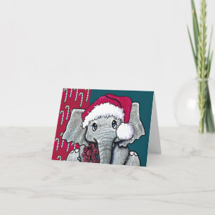 Elephant Christmas Card Feiertagskarte