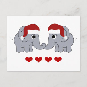 Elephant Christmas Feiertagspostkarte