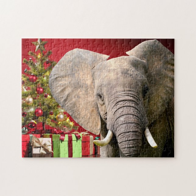 Elephant Christmas Greetings (Horizontal)