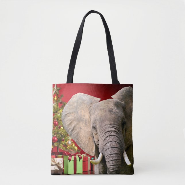 Elephant Christmas Greetings Tasche (Vorderseite)