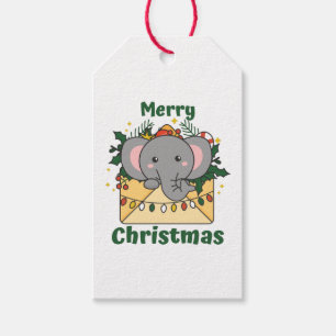 Elephant Christmas Letter Winter Animals Elephants Geschenkanhänger