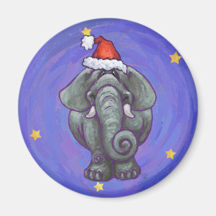 Elephant Christmas Magnet