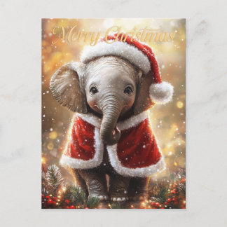 Elephant Christmas Postkarte