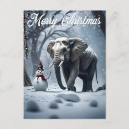 Elephant Christmas Postkarte