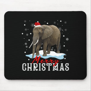 Elephant Christmas Shirt Light Pajama Group Christ Mousepad