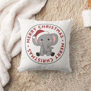 Elephant Christmas Snow Winter Animals Elephants T Kissen