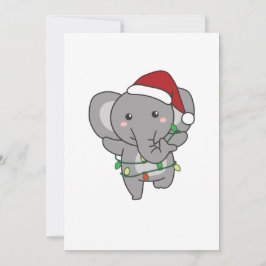 Elephant Christmas Winter Animals Elephants Feiertagskarte