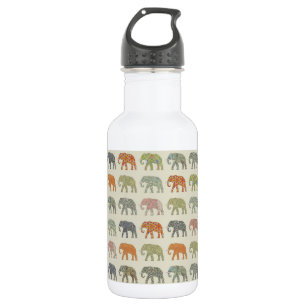 Elephant Colorful Animal Pattern Edelstahlflasche