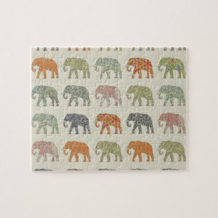 Elephant Colorful Animal Pattern heute