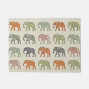 Elephant Colorful Animal Pattern heute Fußmatte