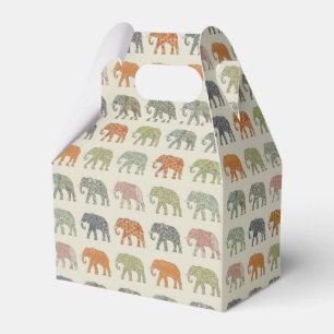Elephant Colorful Animal Pattern heute Geschenkschachtel