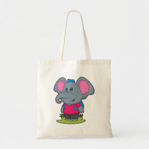 Elephant comme randonneur avec sac à dos