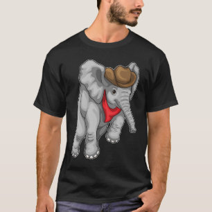 Elephant Cowboy Cowboy-Hut T-Shirt