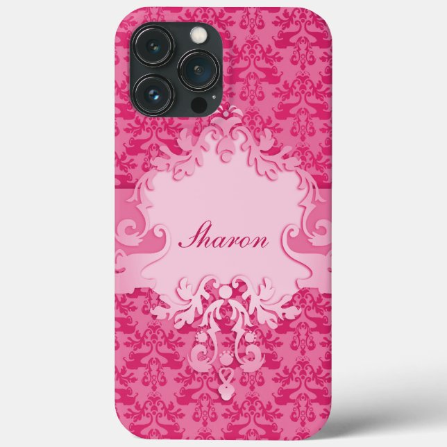 Elephant damask rose court nom coque ipad (Verso)