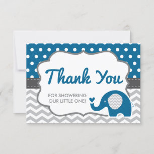 Elephant Danke Karte, EDITABLE FARBE