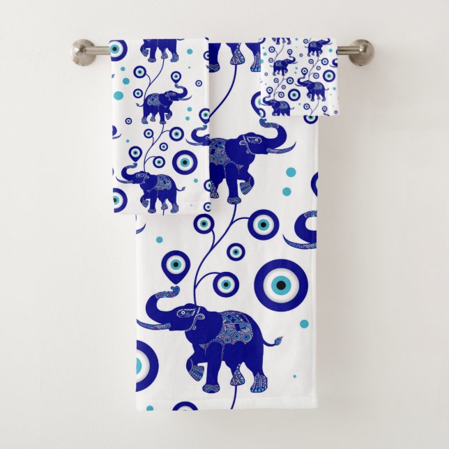Eléphant de l'oeil du mal Bon motif de la chance (En situation)