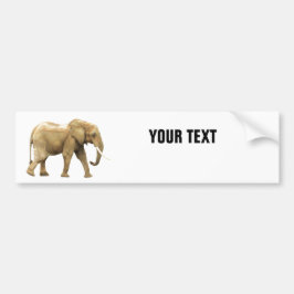 Elephant deinen Text "Folio Condensec" auf Weiß Autoaufkleber