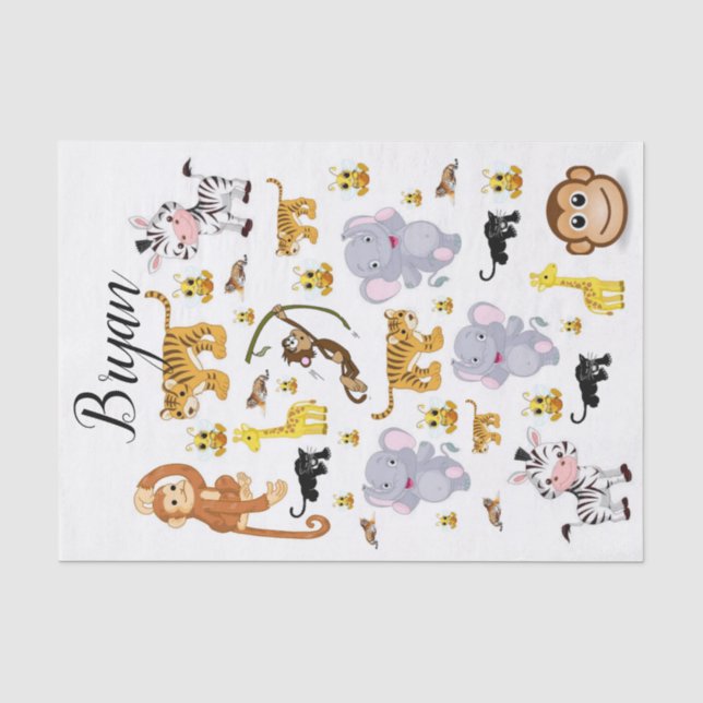 Elephant des Tissue Monkey Tigers Seidenpapier (Vorderseite)