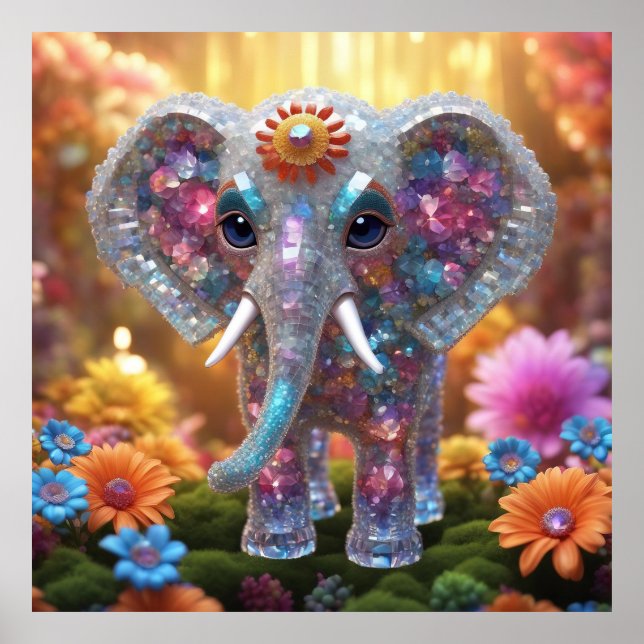 Elephant Design behalten oder gestalten Sie Ihr ei Poster (Vorne)