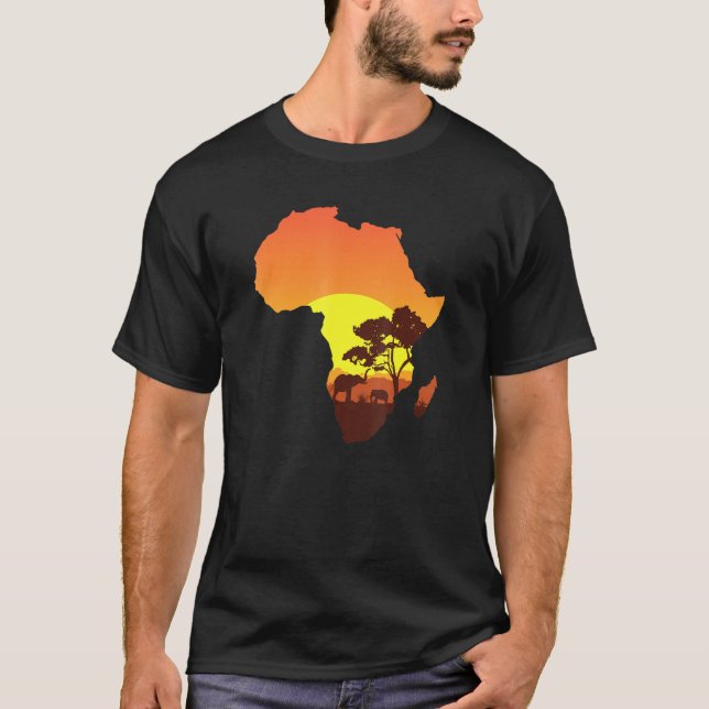 Elephant Design Safari Afrika T-Shirt (Vorderseite)