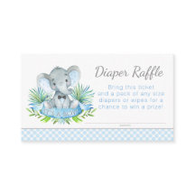 Elephant Diaper Raffle Tickets