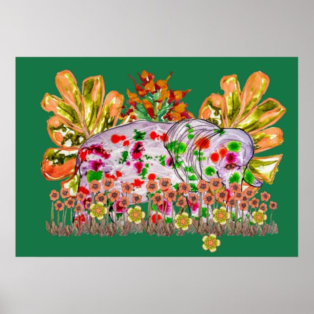 Elephant Digital Art Poster (Vorne)