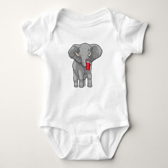 Elephant Drinking mug Baby Strampler (Vorderseite)