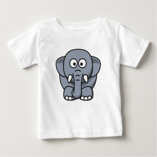 Éléphant drôle mignon - T-shirt gris