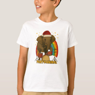 Elephant Drummer Rainbow Edition kids T-Shirt