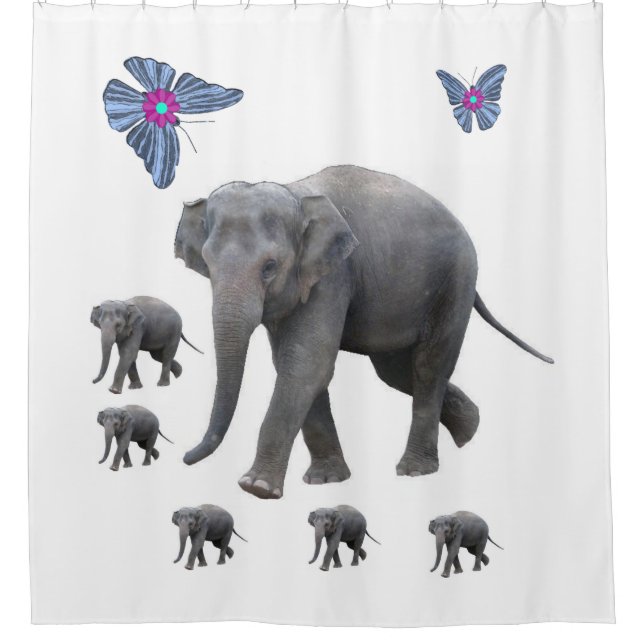 Elephant-Duschvorhang Duschvorhang (Vorderseite)