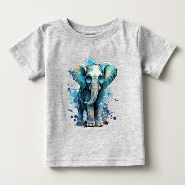 Elephant Elegance Baby T-shirt (Vorderseite)
