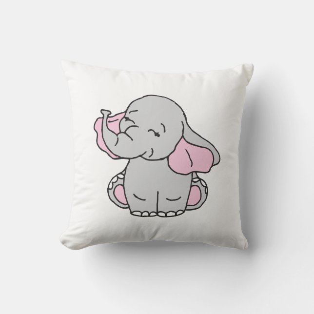Elephant Elephant Cartoon Kissen (Vorderseite)