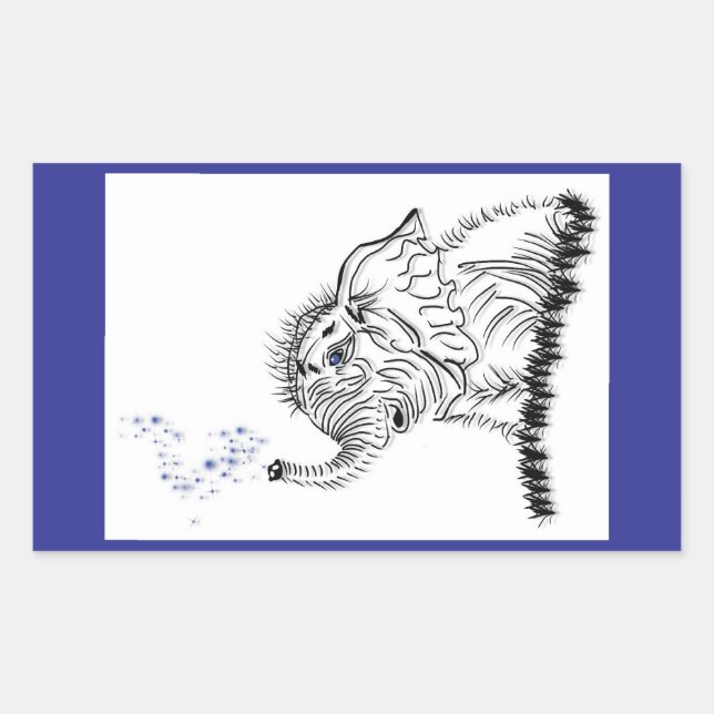 Elephant Energy Rechteckiger Aufkleber (Vorderseite)