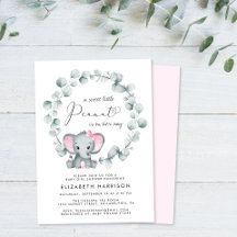 Elephant Eucalyptus Baby Girl Shower