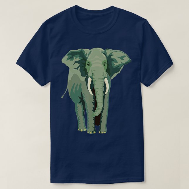 Elephant Face Funny Funny Funny Funny Animal Face  T-Shirt (Design vorne)