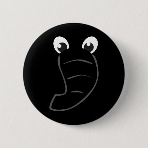 Elephant Face Niedlich Kids Halloween Kostüm Tier Button