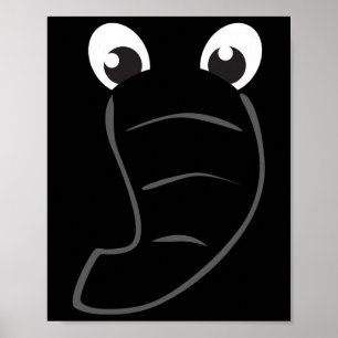 Elephant Face Niedlich Kids Halloween Kostüm Tier  Poster