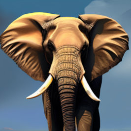 Elephant Face T - Shirt