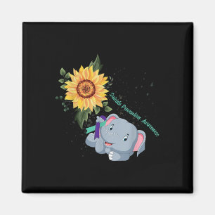 Elephant Faith Hope Kämpfe Liebe Suizidprävention Magnet