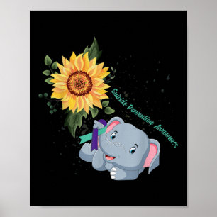 Elephant Faith Hope Kämpfe Liebe Suizidprävention Poster