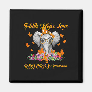 Elephant Faith Hope Liebe Rsd Crps Bewusstsein Magnet