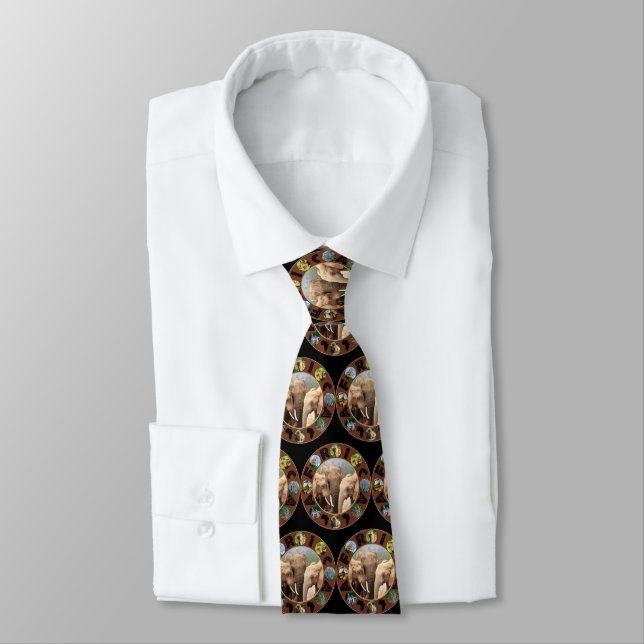 Elephant Family Africa Circle Neck Tie Krawatte (Gebunden)