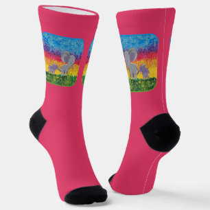 Elephant Family Crew Socks Socken