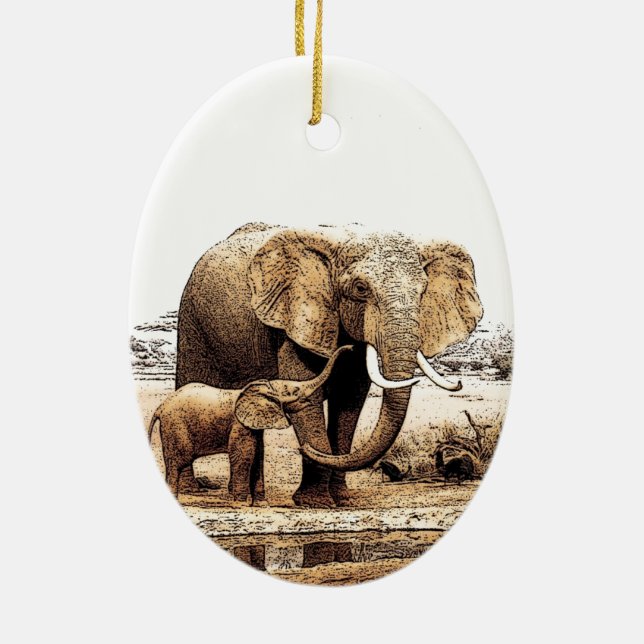 Elephant Family Weihnachtsschmuck (Hinten)